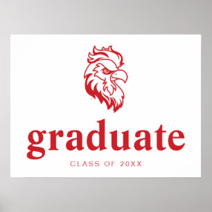 Jacksonville State University Gamecocks Red Eagle Poster