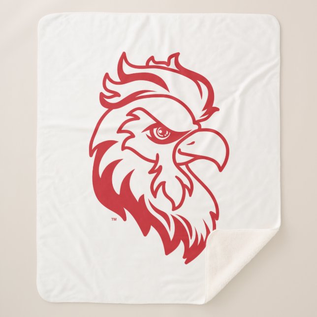 Jacksonville State University Gamecocks Red Eagle Sherpa Blanket (Front)