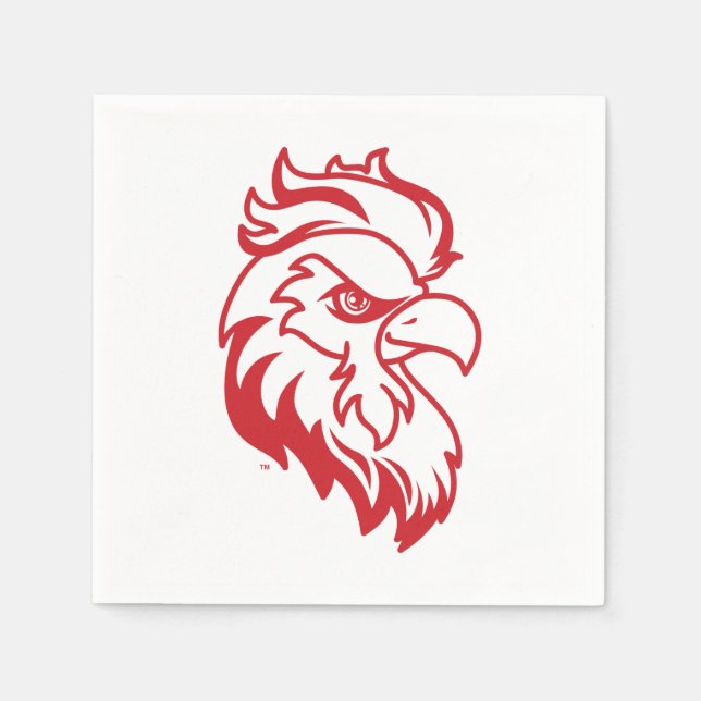 Jacksonville State University Gamecocks Red gameco Napkin (Front)