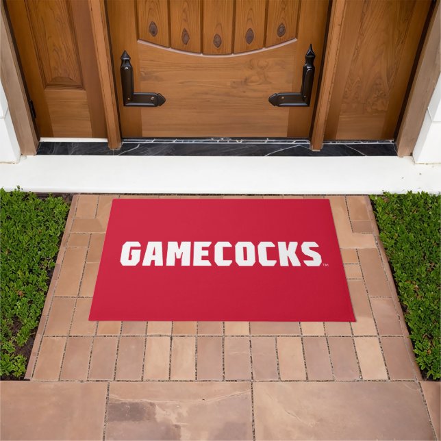 Jacksonville State University Gamecocks Red Logo Doormat (Outdoor)