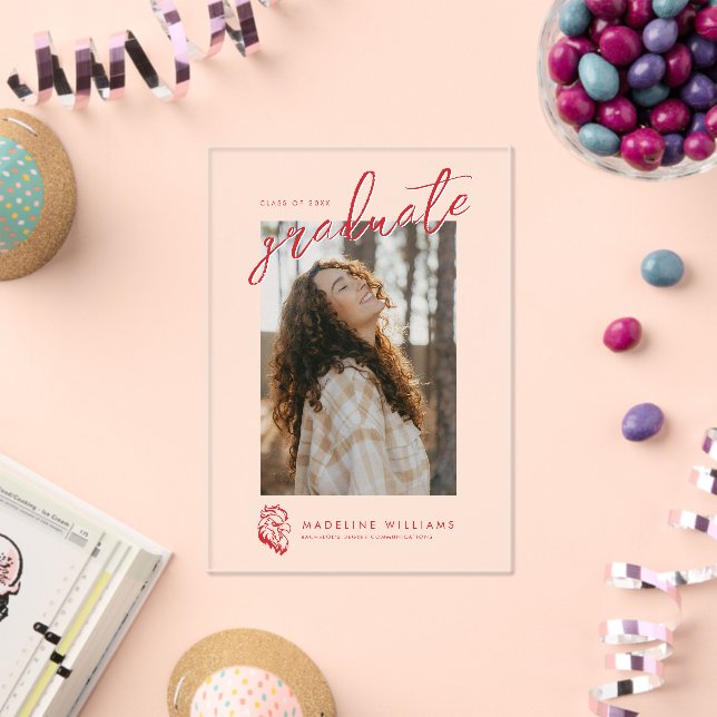 Jacksonville State University Graduation Acrylic Invitations (Insitu (Celebration))