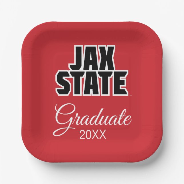 Jacksonville State University Graduation Paper Plate (Front)