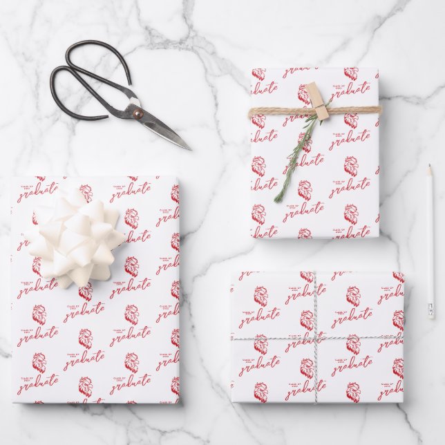 Jacksonville State University Graduation Wrapping Paper Sheet (Front)