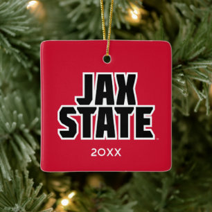 Jacksonville State University Holiday Ceramic Ornament