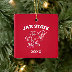 Jacksonville State University Holiday Ceramic Ornament