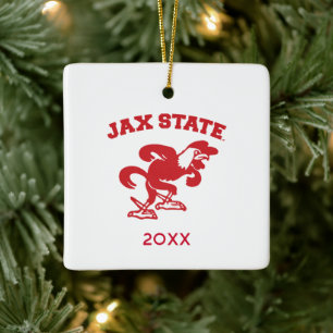 Jacksonville State University Holiday Ceramic Ornament