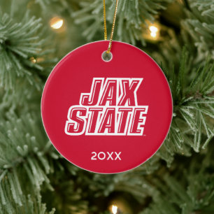Jacksonville State University Holiday Ceramic Ornament