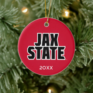 Jacksonville State University Holiday Ceramic Ornament