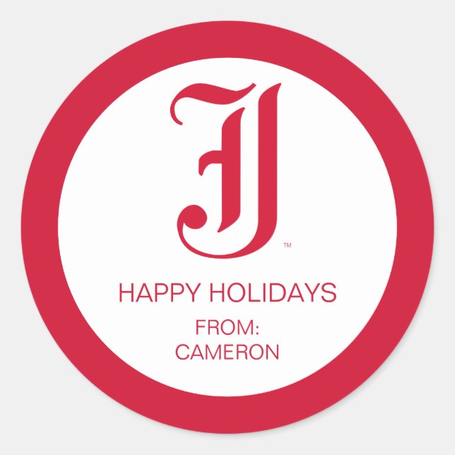 Jacksonville State University Holiday Classic Round Sticker (Front)