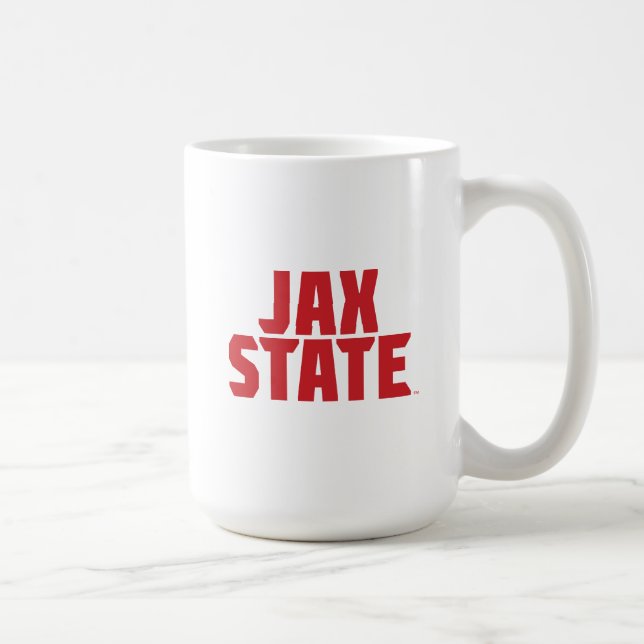 Jacksonville State University JAX STATE Bold Red Coffee Mug (Right)