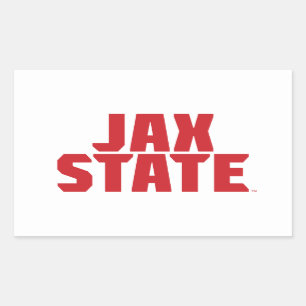 Jacksonville State University JAX STATE Bold Red Sticker
