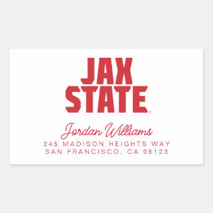 Jacksonville State University JAX STATE Bold Red Sticker