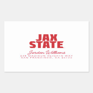 Jacksonville State University JAX STATE Bold Red Sticker