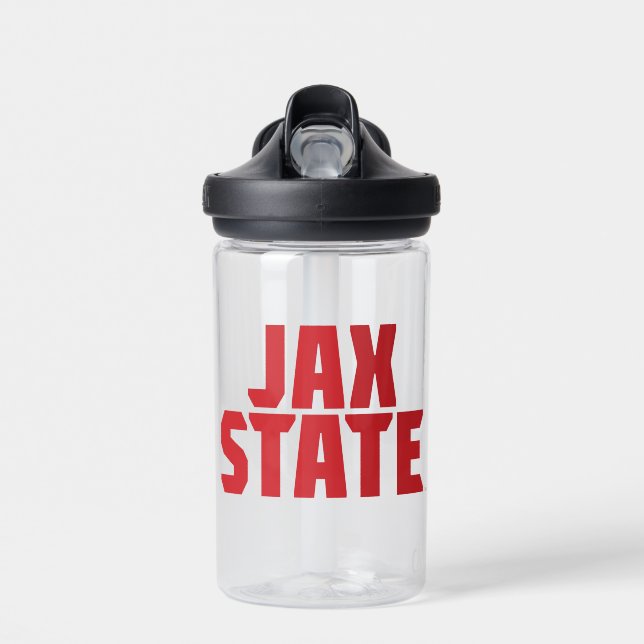 Jacksonville State University JAX STATE Bold Red Water Bottle (Front)