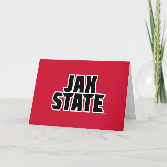 Jacksonville State University JAX STATE Bold Text Card (Front)