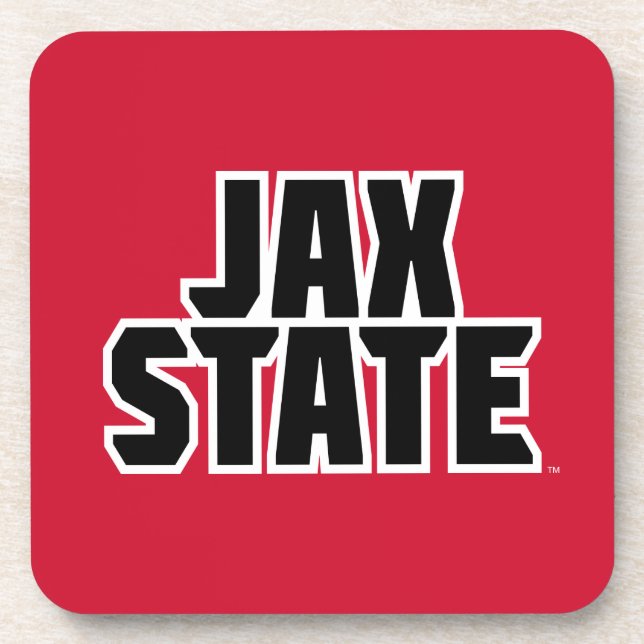 Jacksonville State University JAX STATE Bold Text Coaster (Front)