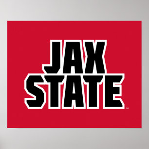 Jacksonville State University JAX STATE Bold Text Poster