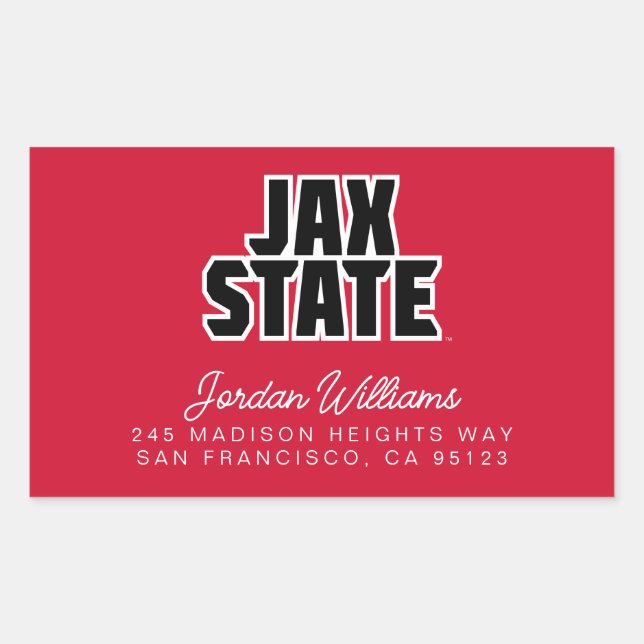 Jacksonville State University JAX STATE Bold Text Sticker (Front)