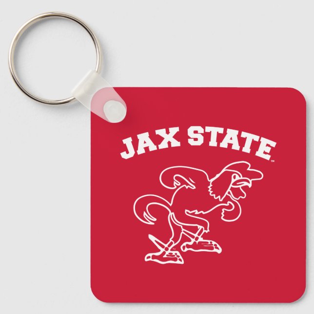Jacksonville State University JAX State Gamecocks Keychain (Front)