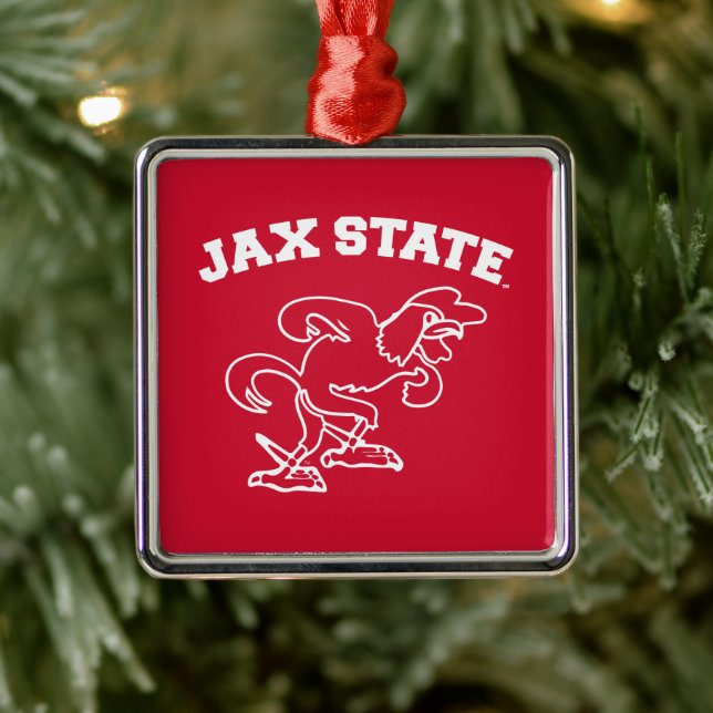 Jacksonville State University JAX State Gamecocks Metal Ornament (Tree)