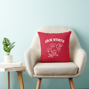 Jacksonville State University JAX State Gamecocks Throw Pillow