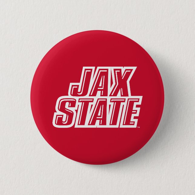 Jacksonville State University JAX STATE Logo 2 Inch Round Button (Front)