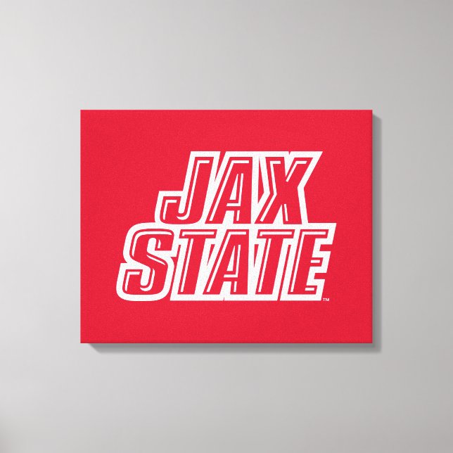 Jacksonville State University JAX STATE Logo Canvas Print (Front)