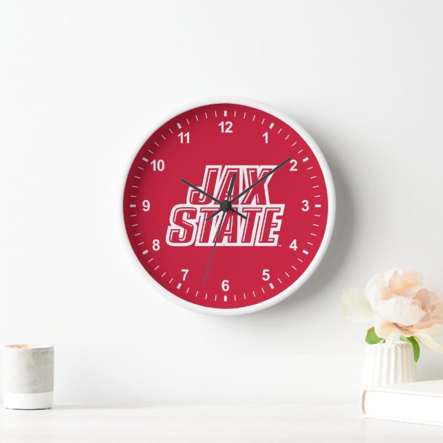 Jacksonville State University JAX STATE Logo Clock (Home)