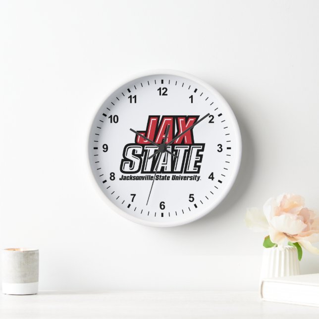 Jacksonville State University JAX STATE Logo Clock (Home)