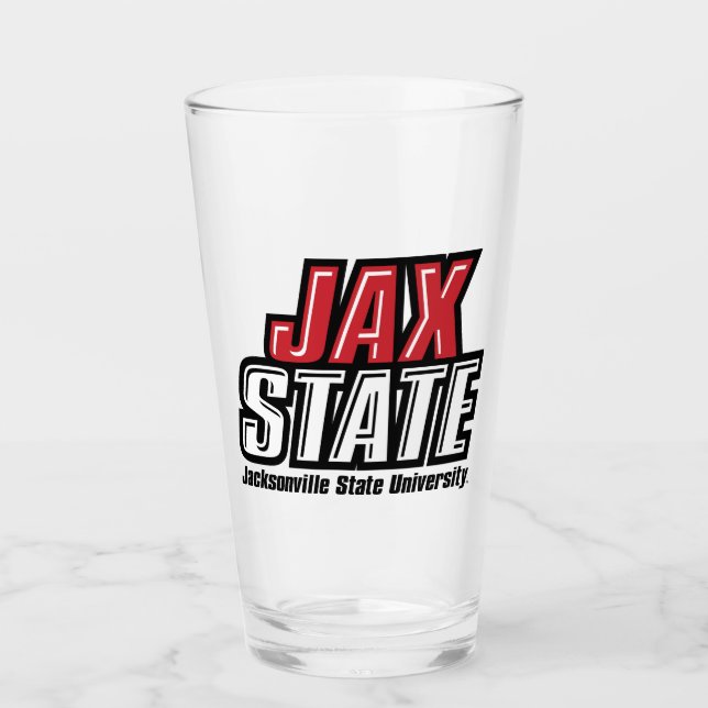Jacksonville State University JAX STATE Logo Glass (Front)