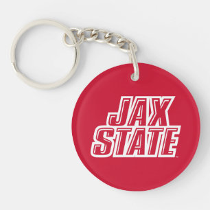 Jacksonville State University JAX STATE Logo Keychain