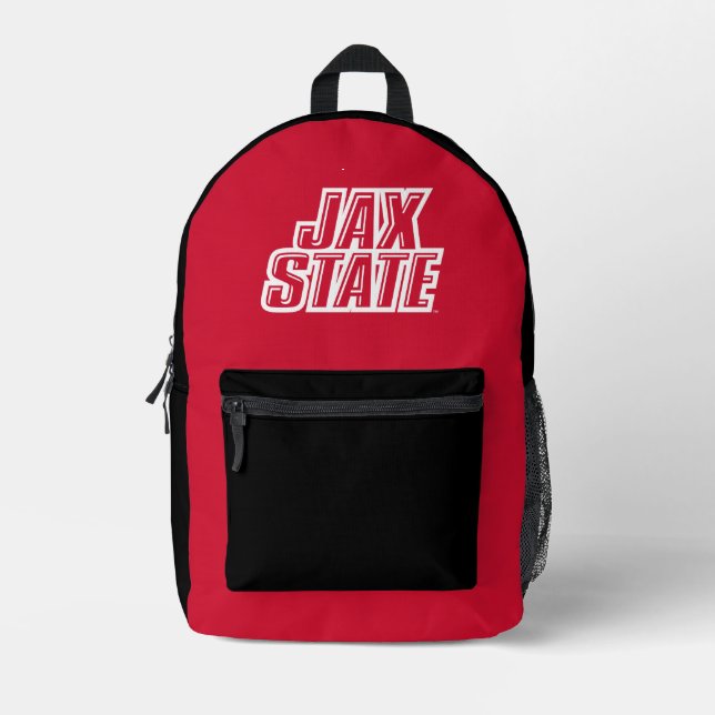 Jacksonville State University JAX STATE Logo Printed Backpack (Front)