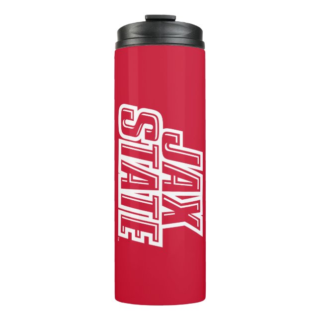 Jacksonville State University JAX STATE Logo Thermal Tumbler (Front)