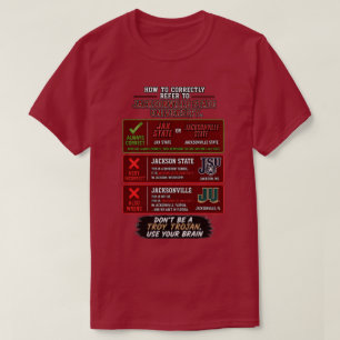 Jacksonville State University Reference Guide Red  T-Shirt