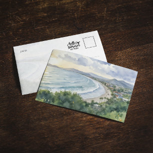 Jaco Beach Costa Rica Watercolor Postcard
