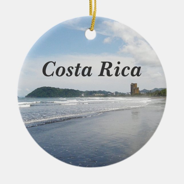 Jaco Beach in Costa Rica Ceramic Ornament (Front)
