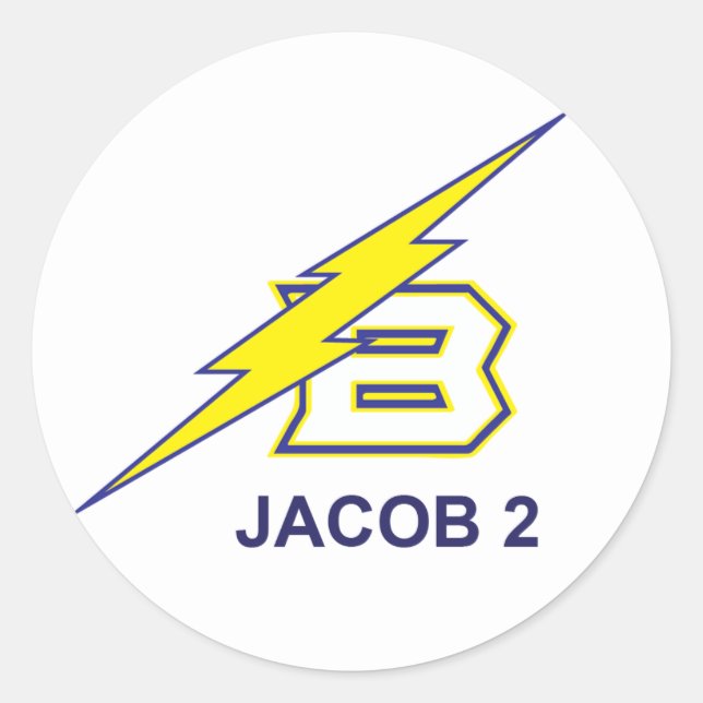JACOB 2 CLASSIC ROUND STICKER (Front)