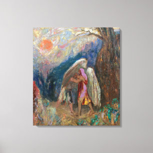 Jacob and the Angel   Odilon Redon   Canvas Print