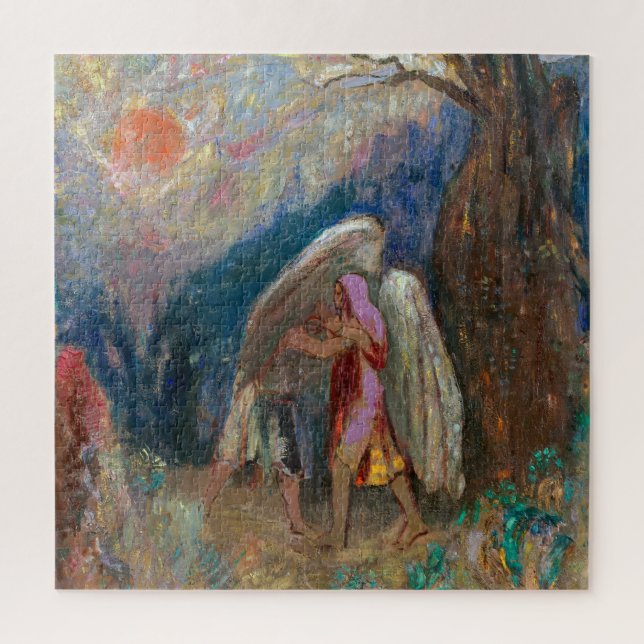 Jacob and the Angel | Odilon Redon | Jigsaw Puzzle (Vertical)