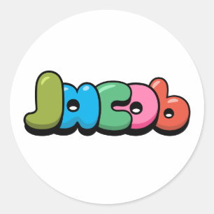 Jacob Classic Round Sticker