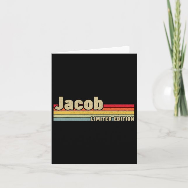 Jacob Gift Name Personalized Birthday Funny Christ Card (Front)