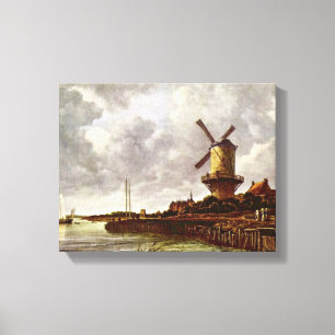 Jacob Isaackszoon van Ruisdael - Windmill at Wijk Canvas Print