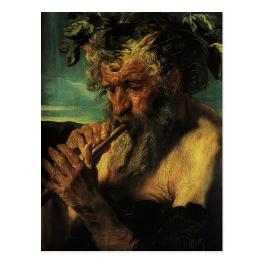 Jacob Jordaens- Bust of Satyr Postcard
