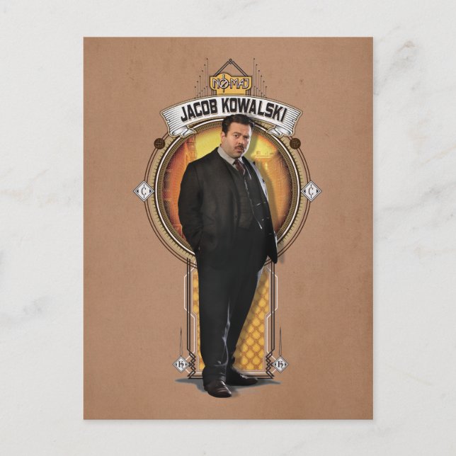 JACOB KOWALSKI™ Art Deco Panel Postcard (Front)
