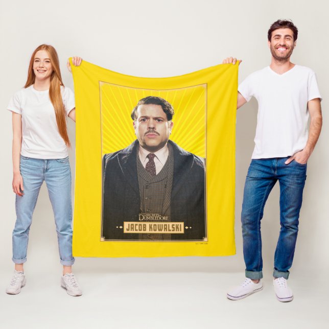 Jacob Kowalski Character Graphic Fleece Blanket (In Situ)