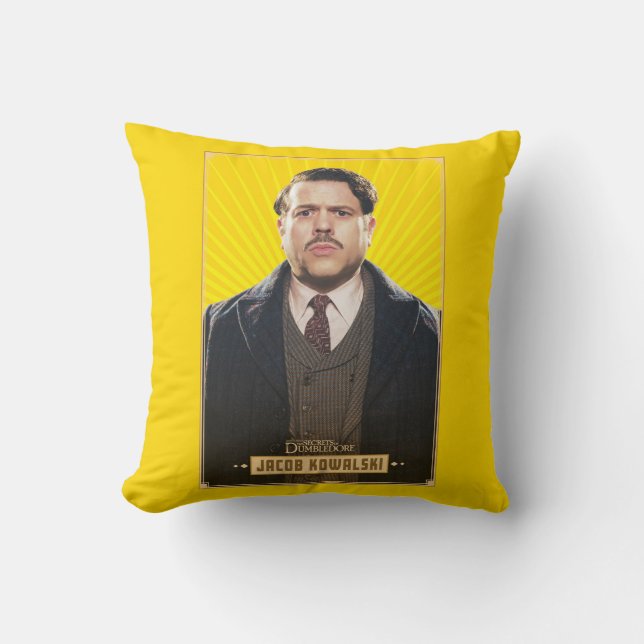 Jacob Kowalski Character Graphic Throw Pillow (Front)