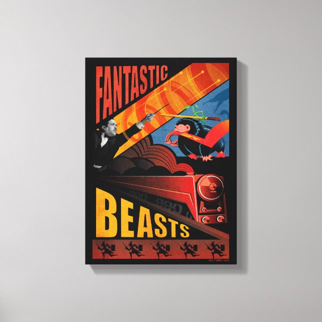 Jacob Kowalski Fantastic Beasts Vintage Poster Canvas Print (Front)