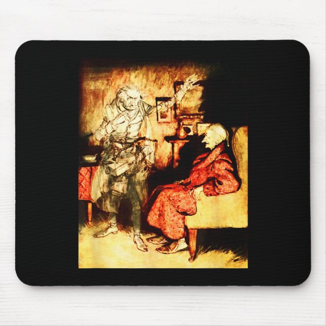 Jacob Marley Ghost Scrooge Bah Humbug Christmas Ca Mouse Pad (Front)