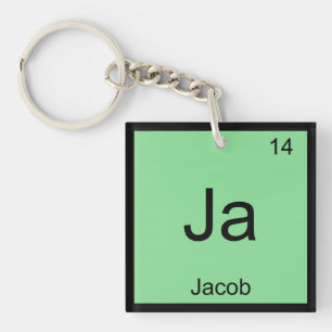 Jacob Name Chemistry Element Periodic Table Keychain