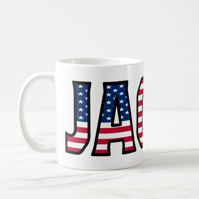 Jacob Name First Name USA stylish cup coffee cup (Left)